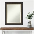 thumbnail image 3 of Amanti Art Hammered Charcoal Tan Beveled Wood Wall Mirror 28.75 x 22.75 in., 3 of 10