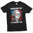 thumbnail image 3 of Men's Fourth of July Funny George Washington Tee shirt Handsome George-ous 4th of July Patriotic tee (4X-Large Navy Blue), 3 of 7