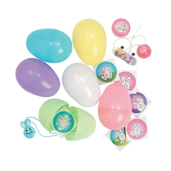 Jumbo Toy-Filled Pastel Eggs (2Dz) - Party Supplies - 24 Pieces