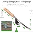 thumbnail image 2 of Extractor de raíces de acero, 1 ud., mango de madera, desyerbador, desyerbador de mano para jardín, herramientas de jardinería para eliminar malas hierbas JAMW Sencillez, 2 of 4