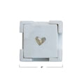 thumbnail image 2 of Creative Co-Op Marble Coasters with Heart Shaped Mother of Pearl Inlay, White and Natural, 2 of 3