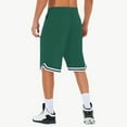 thumbnail image 4 of Men's Long Basketball Shorts With Zipper Pocket 11 Inch Mesh Sports Play Basketball Court Star Fitness Quick Dry Lightweight, 4 of 4