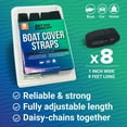 thumbnail image 3 of Better Boat Black Adjustable Nylon Boat Cover Straps 8 Pack, 3 of 6
