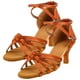 thumbnail image 3 of 1 par de zapatos de tacón alto con correa anudada Tacones altos Zapatos de baile latino para dama - Talla 40 (dorado), 3 of 3