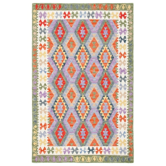 SAFAVIEH Aspen Elena Tribal Area Rug, Ivory/Grey, 4' x 6'