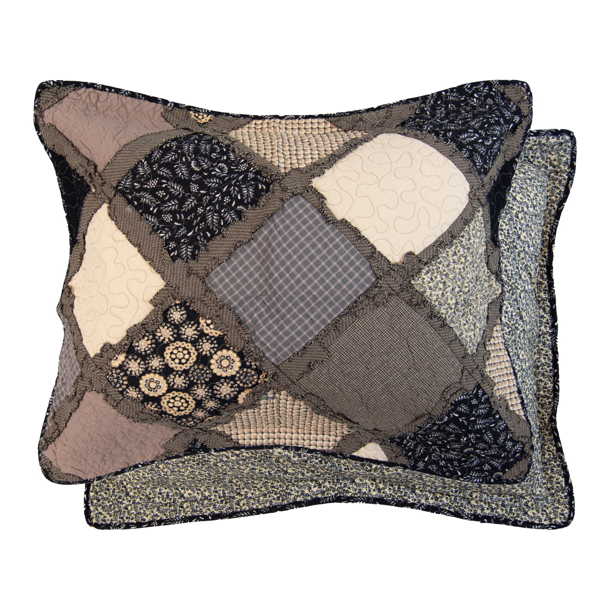 Donna Sharp Lexington Ragged Pieced Cotton 3PC King Quilt Set