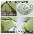 thumbnail image 6 of MorroMorn Green Comforter Set King Size, 4 Pieces All Season Bedding Sets, Soft Bed Set with 1 Down Alternative Duvet Insert 104×90 Inches, 2 Pillow Cases & 1 Fitted Sheet (King, Avocado Green), 6 of 6