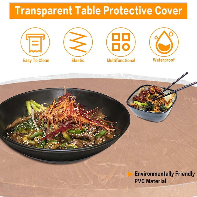 Jetcloudlive Clear Round Fitted Vinyl Tablecloth photo 5
