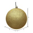 thumbnail image 2 of Bola de Adorno Navideño Vickerman con Purpurina Dorada Paquete de 4, 6 cm, 2 of 5