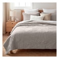 thumbnail image 1 of Edredón Ligero Real Textil + 2 Fundas de Almohada, Juego de Colcha Queen Size, Color Beige Natural, 1 of 7