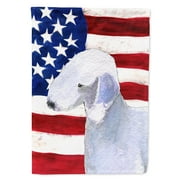 USA American Flag with Bedlington Terrier Garden Flag
