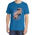 thumbnail image 2 of Wild Bobby, Cute Lunar Space Turtles, Animal Lover, Garment-Dyed Washed Look Short Sleeve T-Shirt, Cobalt, Large, 2 of 3
