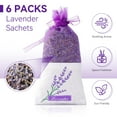 thumbnail image 3 of 6 Packs  Drawer Lavender Sachet Bags, Natural Fresh Dried Lavender Scented Closet Sachets Air Freshener Oder Eliminator, Home Fragrance Sachet for Lover Smell Goods for House, 3 of 5