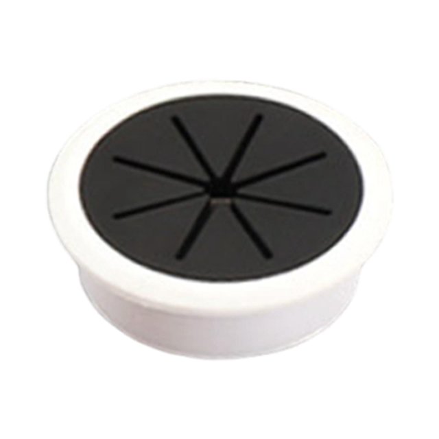 Tapa para orificio de cable, gestión de cables, gestión y protección de cables, organizador de cables flexible para escritorio, para PC de oficina, y negro