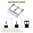 thumbnail image 4 of Unique Bargains Watch Brushed Stainless Steel Broadside Type Buckle, for 18mm Width Watch Bands, 4 of 5
