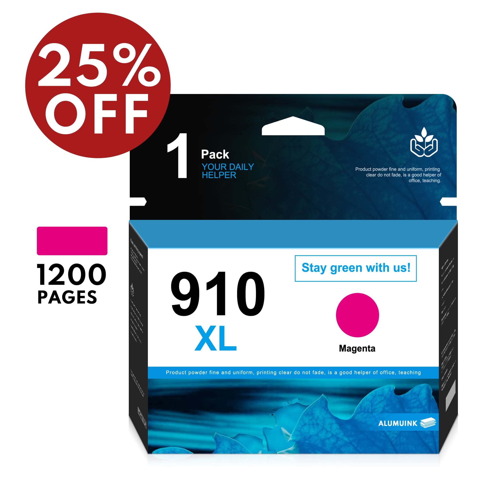910XL Ink Cartridge (Magenta,1 Pack) Replacement for HP Color Combo