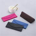 thumbnail image 2 of LKWLPD Foldable Glasses Case, PU Leather Hard Shell Sunglasses Case with Magnetic Closure, Triangle Design Travel Eyeglasses Storage Case, 2 of 3