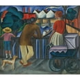 thumbnail image 2 of Gejza Schiller 14x12 Gold Ornate Wood Frame and Double Matted Museum Art Print Titled - City Theme (1924), 2 of 4