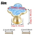 thumbnail image 2 of 6 pomos de armario SSYHQAX, diseño de trébol azul, aleación de zinc, 3,2 cm, 2 of 8
