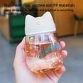 thumbnail image 3 of Bearachild Vaso de vidrio con tapa para acampar al aire libre, dormitorio, tetera para beber, botella de dibujos animados reutilizable de estilo japonés, Cocina y Comedor Albaricoque Bearachild HA066905-01, 3 of 6
