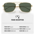 thumbnail image 3 of Ray-Ban RBR0102S CARAVAN REVERSE Square Shaped Non-Polarized Sunglasses for Men & Women - Includes Official RAYBAN Eyewear Kit - Ideal Formal & Casual Wear Sunglasses - G-15 Green Lens, 3 of 7