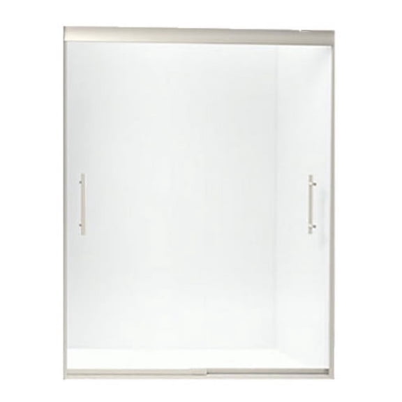 Sterling 547808-59N Finesse 70-1/16" High x 47-5/8" Wide Frameless Bypass Bath/Shower Door with CleanCoat Glass Treatment