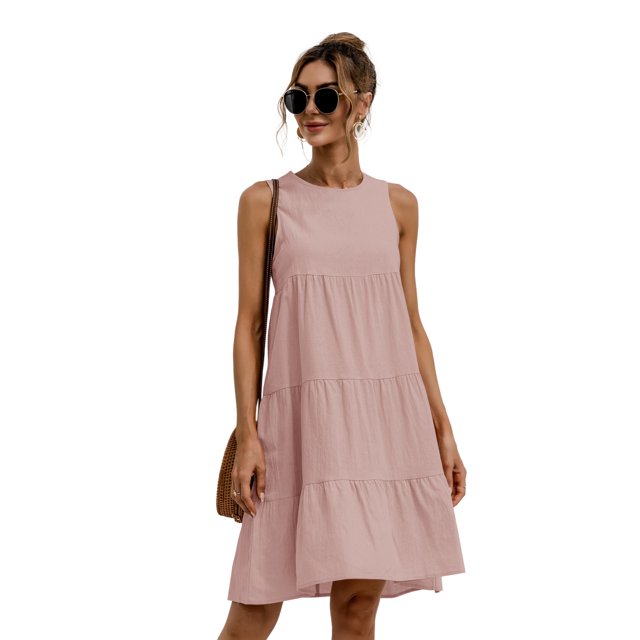 Nouvelle Robe en Patchwork de Couleur Unie pour Femmes Conception Streetwear Sans Manches Taille Mi-Longue Décontractée Mini Robe