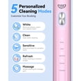 thumbnail image 3 of JTF Sonic Electric Toothbrush with UV & Drying: 5 Customized Modes for Effective Yet Gentle Cleaning –with 8 Brush Heads, Rinse Cup, Wireless Charging Base, Rechargeable for Daily Care, Home & Travel, 3 of 10