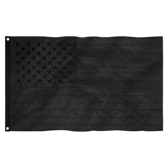 Toda La Bandera Americana Negra Para Interiores Y Exteriores Con Impresión De Doble Cara, Bandera Negra De Ee. Uu. Con Ojales De Latón Monstrate HA034547-00