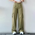 thumbnail image 2 of GZWYHT Cargo Pants Women,Work Pants,Women's Spring/Summer New Casual Fashion Loose Letter GRANDMA Printed Top T Shirt,High Waisted Pants,Pants for Women,Palazzo Pants,Army Green,L, 2 of 4