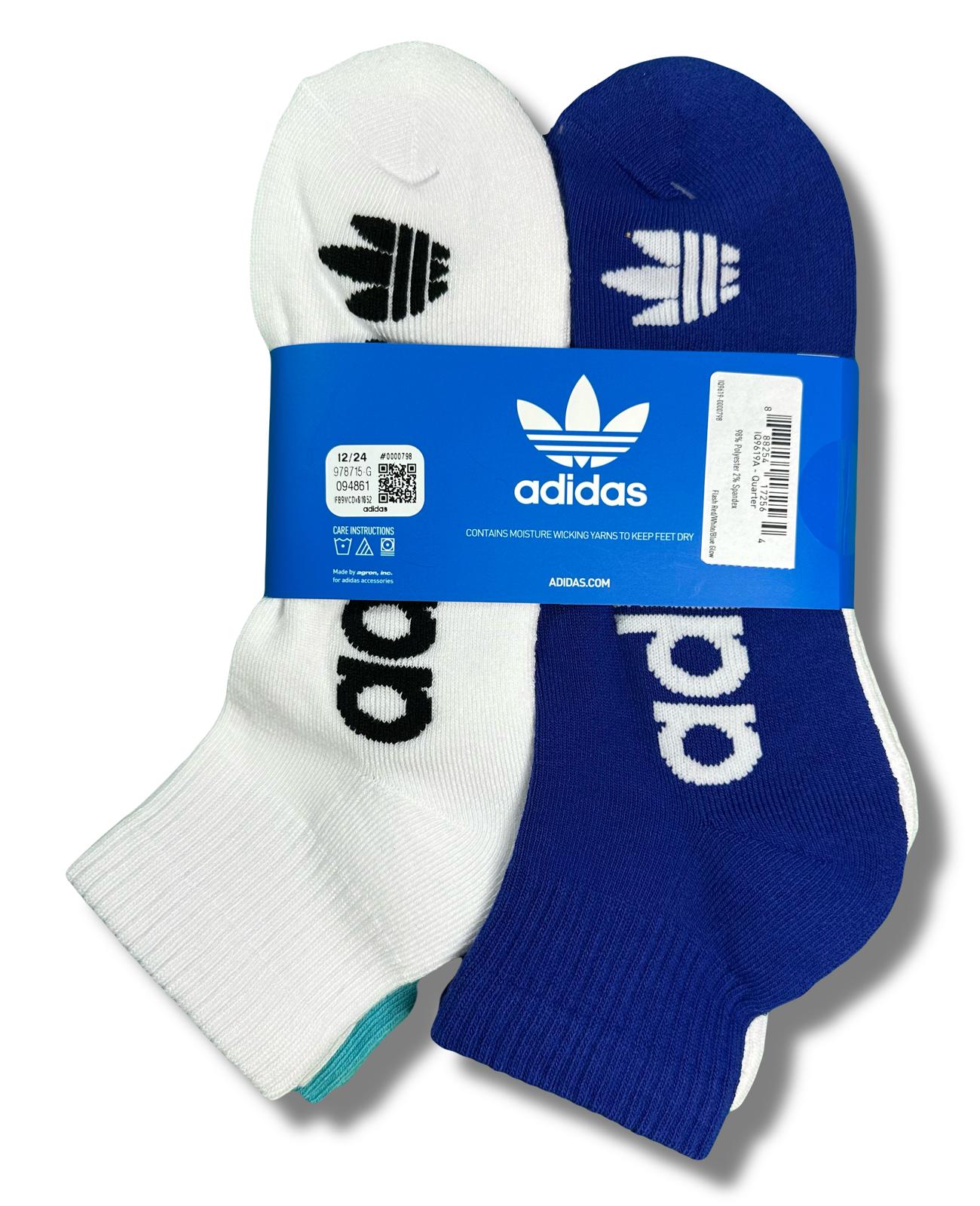 Adidas Men's Quarter Cut Athletic Socks Multicolor 6-Pack photo 2