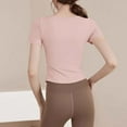 thumbnail image 5 of Ounisa Womens Fashion Fall Clothes One Piece Cutout Tops Long Sleeve Ribbed Slim Fitted Shirts Tee Tshirts, 5 of 7
