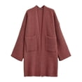 thumbnail image 3 of Cardigan Sweaters for Women Long Sleeve Open Front Knitted Sweater Coat with Pockets Womens Cardigan Sweaters, 3 of 5