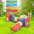 thumbnail image 3 of Yexmas 4 in 1 Kids Play Tent and Tunnels, Foldable Indoor Outdoor Pop Up Ball Pit, 2 Tents + 2 Crawl Tunnels Playhouse Tent Set for Boys Girls Kids(No Ball), 3 of 6