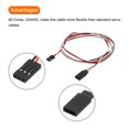 thumbnail image 4 of 5Pcs 3-Pin Servo Extension Cable Cord Connector Wire Male to Female 39.4inch 26AWG 30-Cores Servo Receiver Wire, 4 of 4