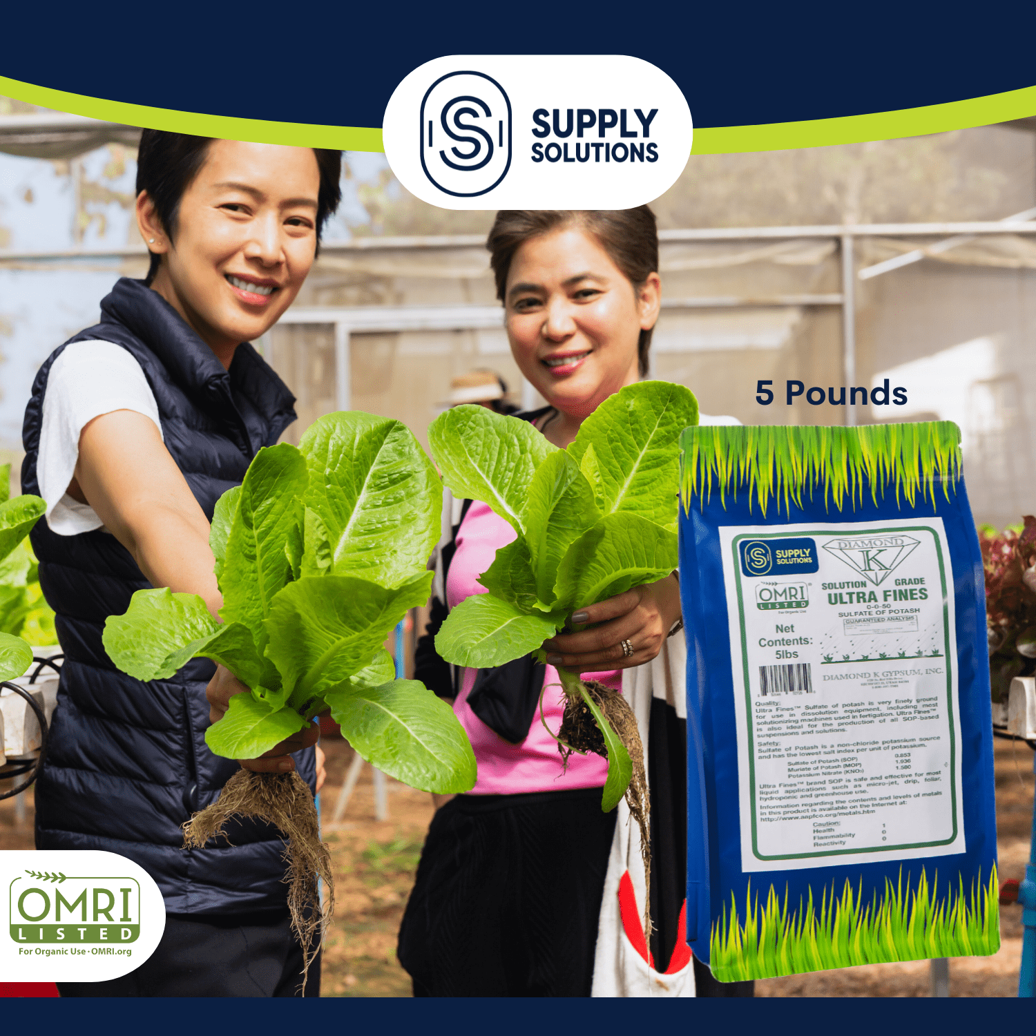 Supply Solutions Sulfate of Potash 0-0-50 Plant Food Organic Lawn Fertilizer (5 Pounds)