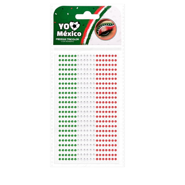 Piedras con Adhesivo Mundial Tricolor 1 Pieza