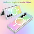 thumbnail image 5 of for Samsung Galaxy Z Fold 5 Case Magnetic Fluorescent Iridescent Transparent Phone Case for Women Men [Compatible with Magsafe]-Clear Laser, 5 of 6