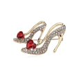 thumbnail image 1 of Broches de zapatos de princesa de tacón alto con diamantes de imitación de cristal para mujer, broche elegante con dije, 1 of 5
