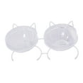 thumbnail image 3 of Comedero elevado para gatos Yuyangstore cuenco doble blanco antideslizante extraíble, 3 of 8