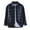 Navy, variant on TFEOQRY Men's Casual Shirt Jacket Pure Plaid Shirt Outwear with Pockets Long Sleeved Lapel Overcoat Navy