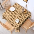 thumbnail image 2 of Beige Buffalo Pattern Square Tablecloth,Waterproof Square Table Cover,Wipeable Spillproof Washable Table Cover for Home Kitchen Party Decor 52"x52"(132x132cm), 2 of 6