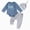 Blue, variant on Cdudpw Baby Romper with Baby Mittens Hats Footless Long Sleeve| Solid Onesie Hi Im Here Baby Clothes Boy Girl Onesie Rompe(White,3-6 Months)