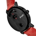 thumbnail image 3 of Simplify The 7000 Genuine Leather Watch - Black/Red, 3 of 3