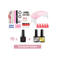 thumbnail image 2 of Kit Para Uñas Esmaltes Lampara Uv con accesorios color rosa, 2 of 4