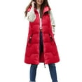 thumbnail image 6 of larppty Womens Puffer Vest Ladies Sleeveless Zip Up Outerwear Warm Puffer Lightweight Winter Jackets Coats 2025 (Red, 3XL/XXL), 6 of 6