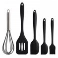 thumbnail image 3 of Maoww 5pcs Kitchen Ware Set Silicone Scraper Oil Brush Egg Whisk Cooking Egg Whisk Spatula Cooking Utensil Tools, Red, 3 of 9