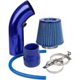 thumbnail image 1 of Filtro de entrada de aire frío universal,Kit de refrigeración de aire con filtro de aire deportivo universal,Sistema de filtro de entrada de aire para automóvil (azul), 1 of 5