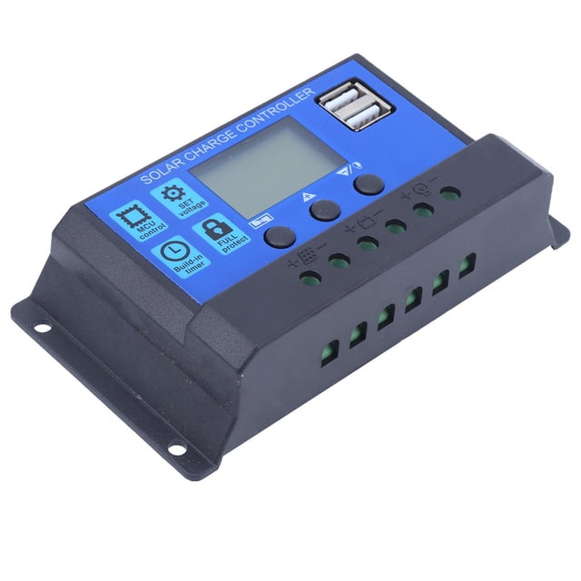 Controlador de panel solar con pantalla LCD, controlador de panel solar, controlador LCD, controlador de panel solar con salida USB dual, claridad notable