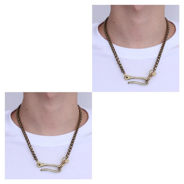 Minnieouse Men Jeans Chain Biker Chain Snake Chain Musician Chain Punk 2piezas cadena de gancho en U